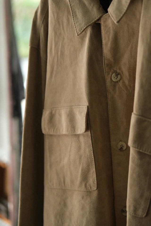 Utah／nubuck leather shirt／sand／remake