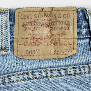 LEVI'S 505 メキシコ製 デニム ジーンズ ジーパン W38 L34 ビッグサイズ レギュラー テーパード 色落ち リーバイス US古着