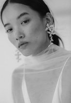 レンタル a.b.ellieエイビーエリー4連白ビーズピアス/イヤリングHarlow Earrings