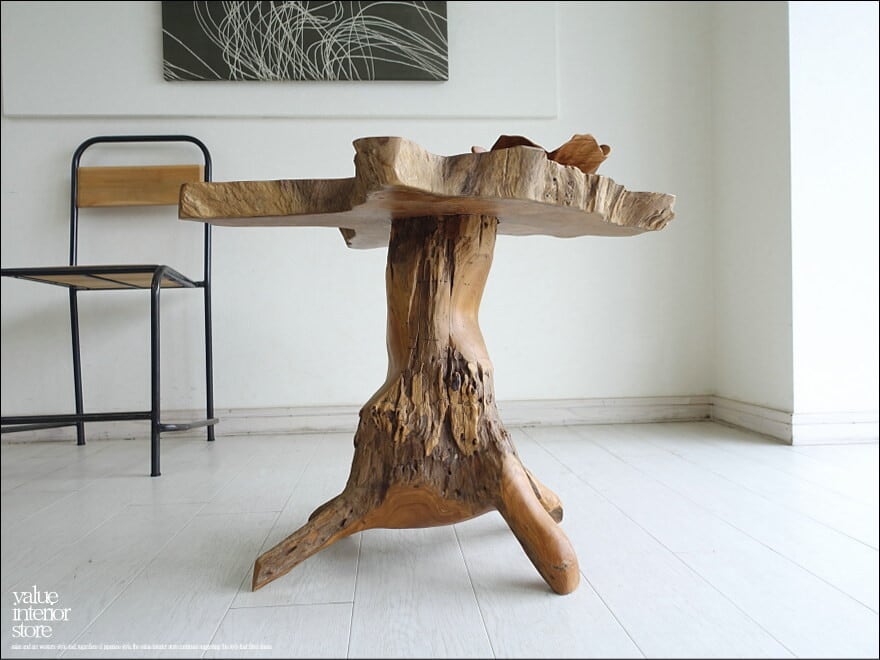 一枚板 無垢材 プリミティブサイドテーブルWN/03 カフェテーブル