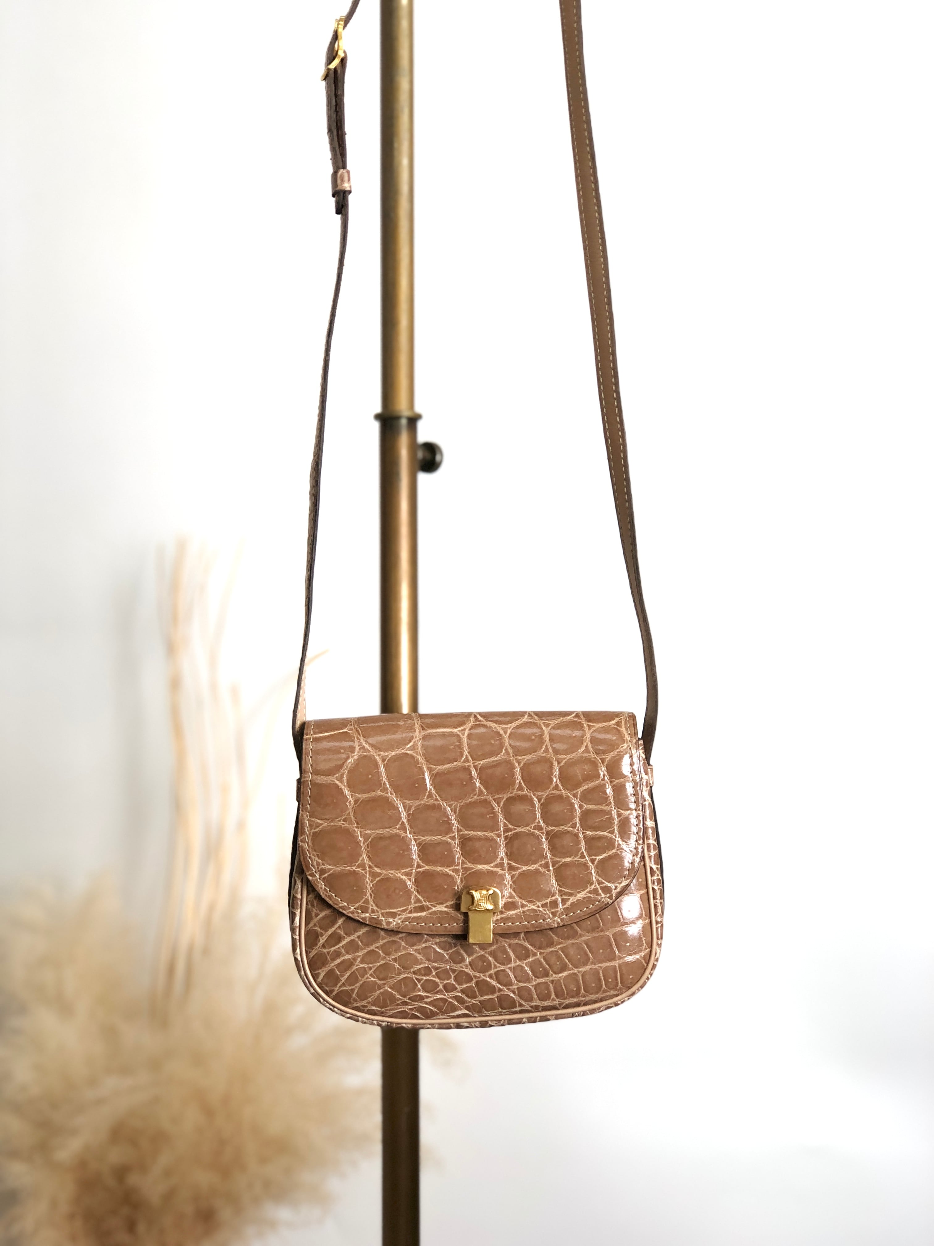 日本直送 名牌中古包 】CELINE セリーヌ ショルダーバッグ ブラウン