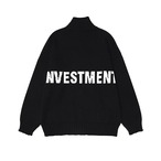 Zip-Up Hip-Length Wide Knit Jacket ◇2color H0860