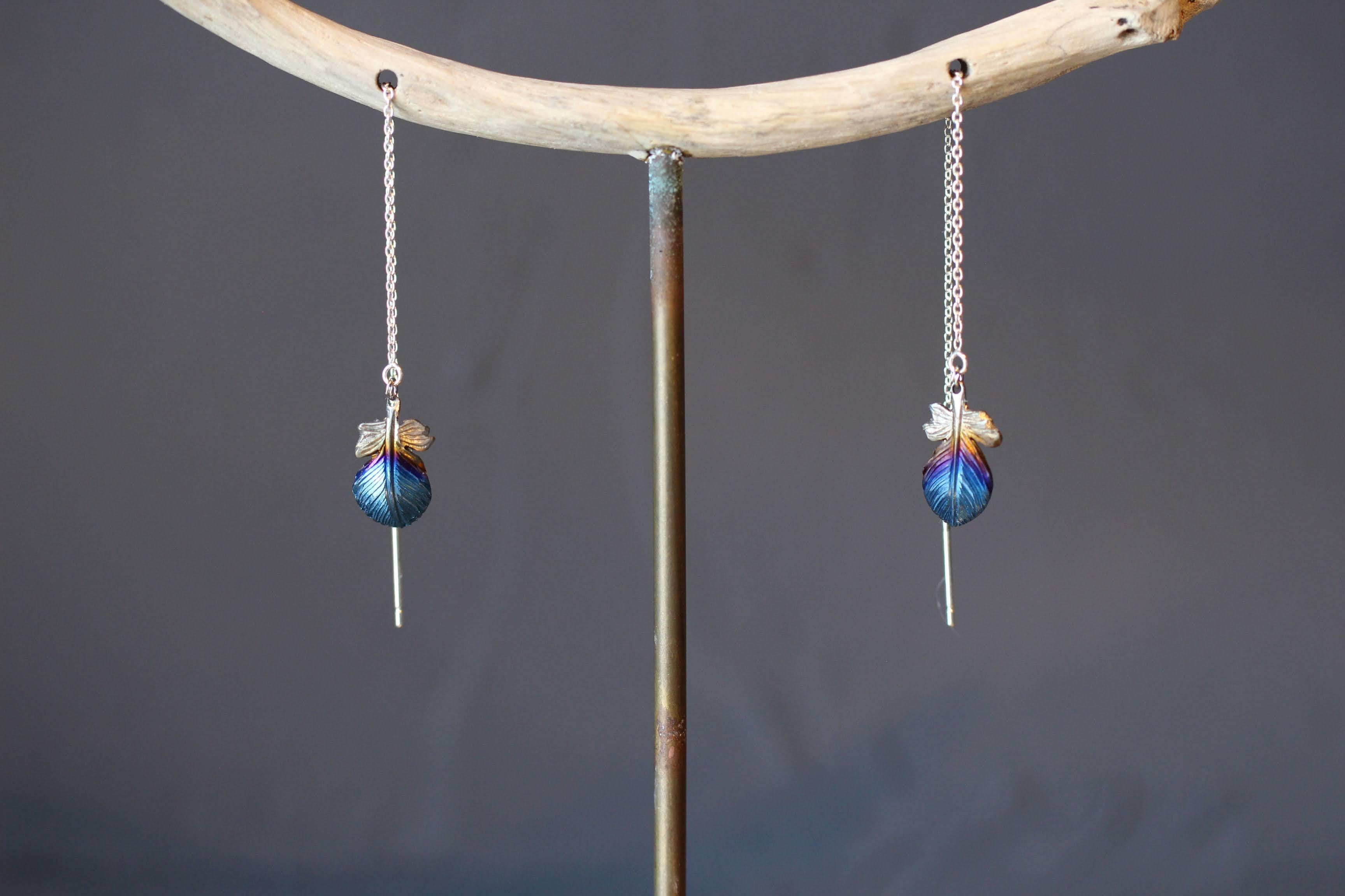 チタンフェザーアメリカンピアス | luckyfeather