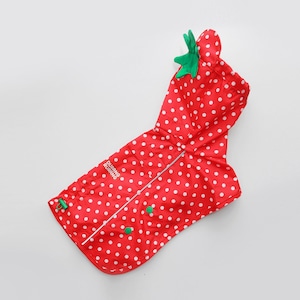 予約【DURANG RURANG】Strawberry Poncho Raincoat