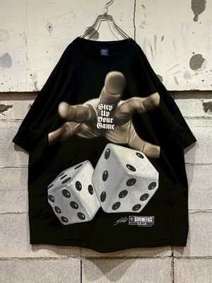 【Caka otto】"GIVE ME FACE" Dice Design Oversized T-Shirt
