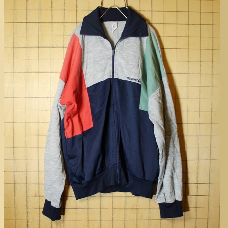 80s LE COQ SPORTIF ルコックスポルティフ グレー トップジャージ