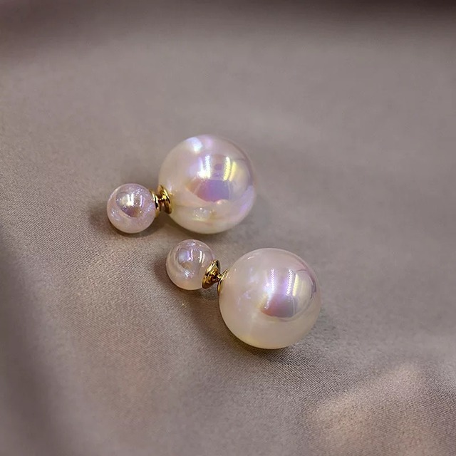 オーロラパールピアス