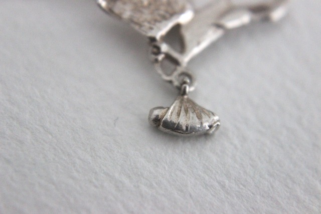 Stork with Baby / Vintage Charm Necklace