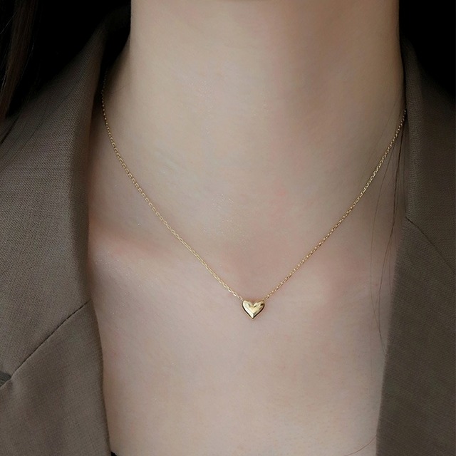 ネックレス レディース スペンダント S925スターリングシルバー ハート型ネックレス アクセサリー シンプル カジュアル 大人 おしゃれ 大人女子 ラブリー エレガント 存在感 春 夏 秋 冬 通学 デート お出かけ 休日 パーティー 旅行 普段使い プレゼント 送料無料 ゴールド シルバー