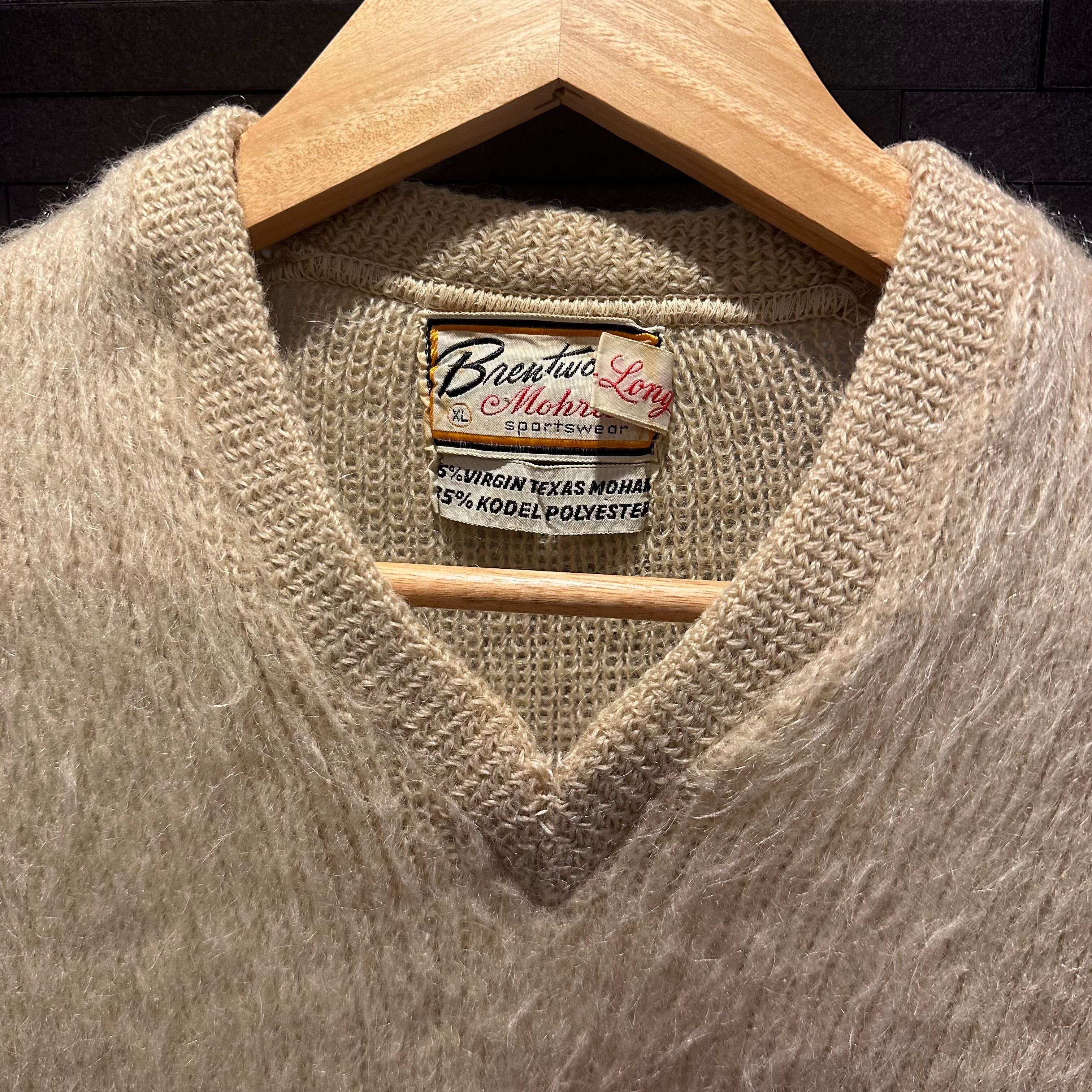 トップス 60s mohair V-neck knit big size offwhite 60s mohair V-neck knit big size offwhite | Brisbane_antique