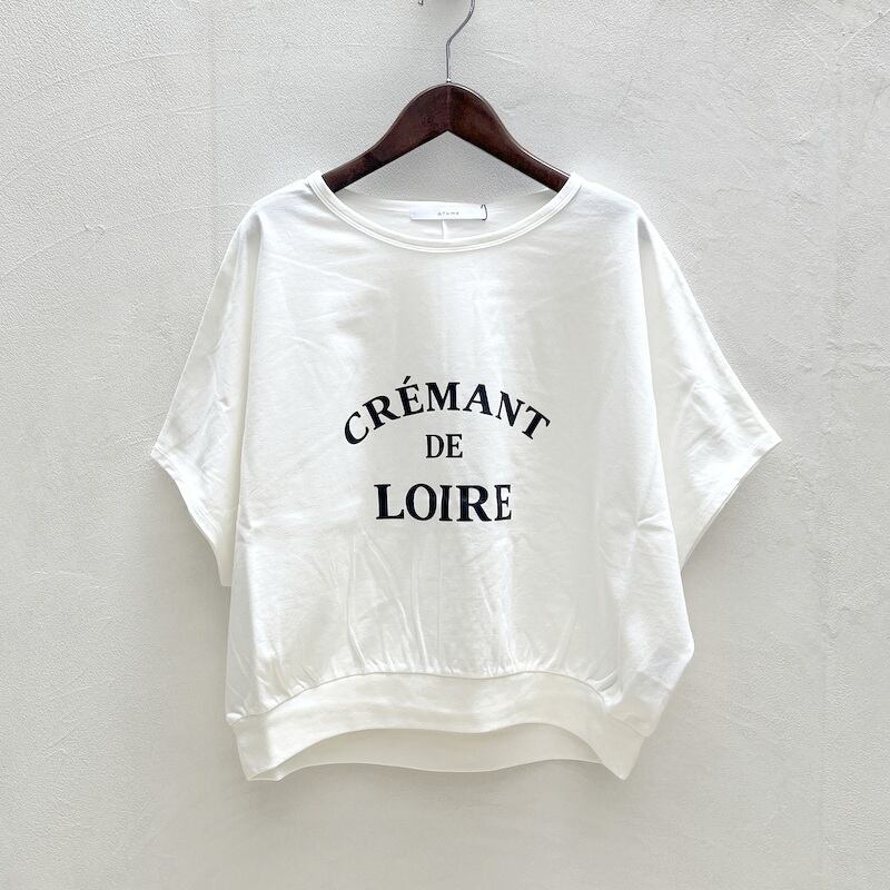 QTUME /クチューム ロゴプリント ドルマンスリーブ Tシャツ 612-25216