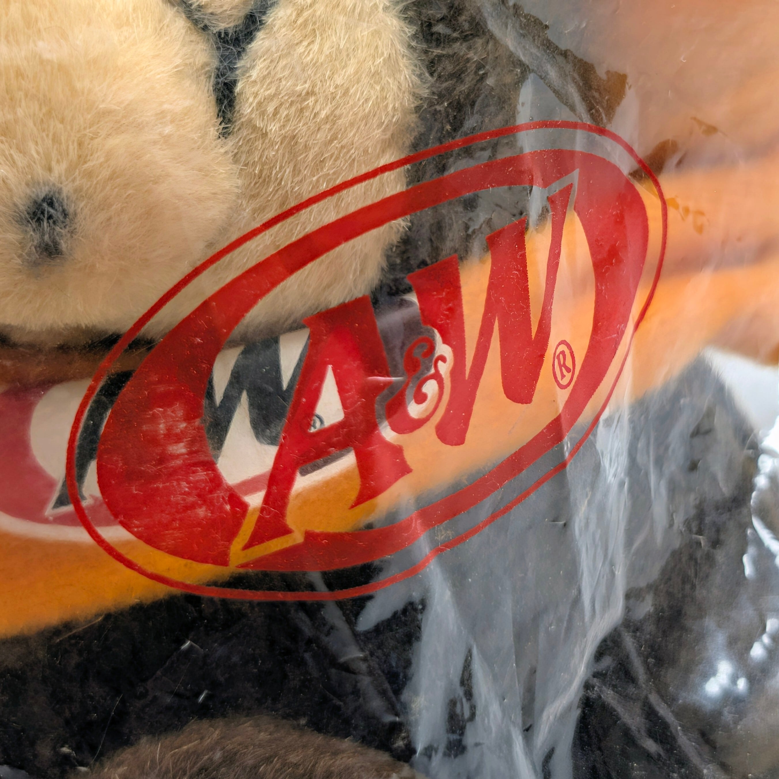 ☆DEADSTOCK / VINTAGE90'☆【 A&W（エンダー）ルーティ ベアー 】プラッシュトイ / ぬいぐるみ 〚アメリカン雑貨 アメトイ〛