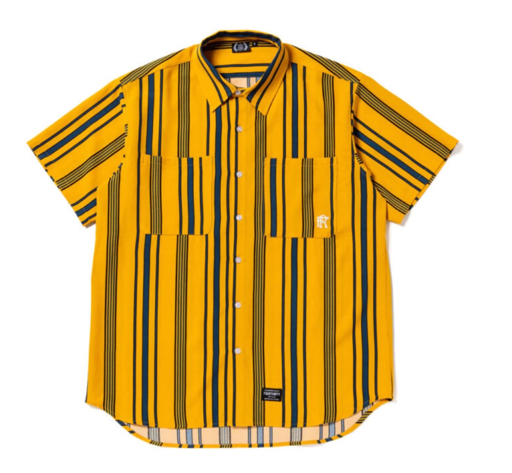 fourthirty】430 S/S DRP STRIPE SHIRT 半袖シャツ【430】【フォーサー