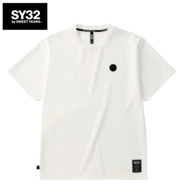 SY32 by SWEET YEARS エスワイサーティトゥ Tシャツ 半袖 クルーネック メンズ NASHIJI 32WAPPEN TEE 32-26A1-06 WHITE
