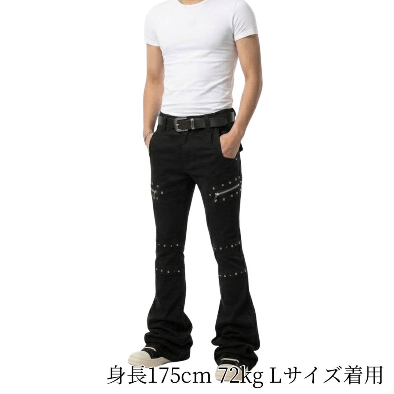【限定入荷】スタッズジップフレアデニム(OR-H6610)