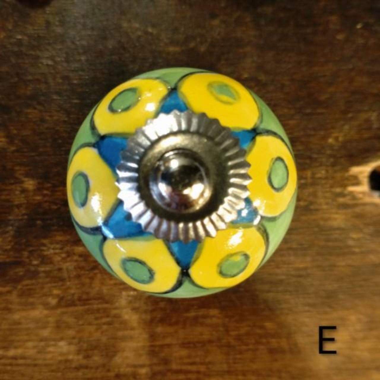 India Blue Pottery Knob Drawer Pull Handle 8Type in Total Pottery