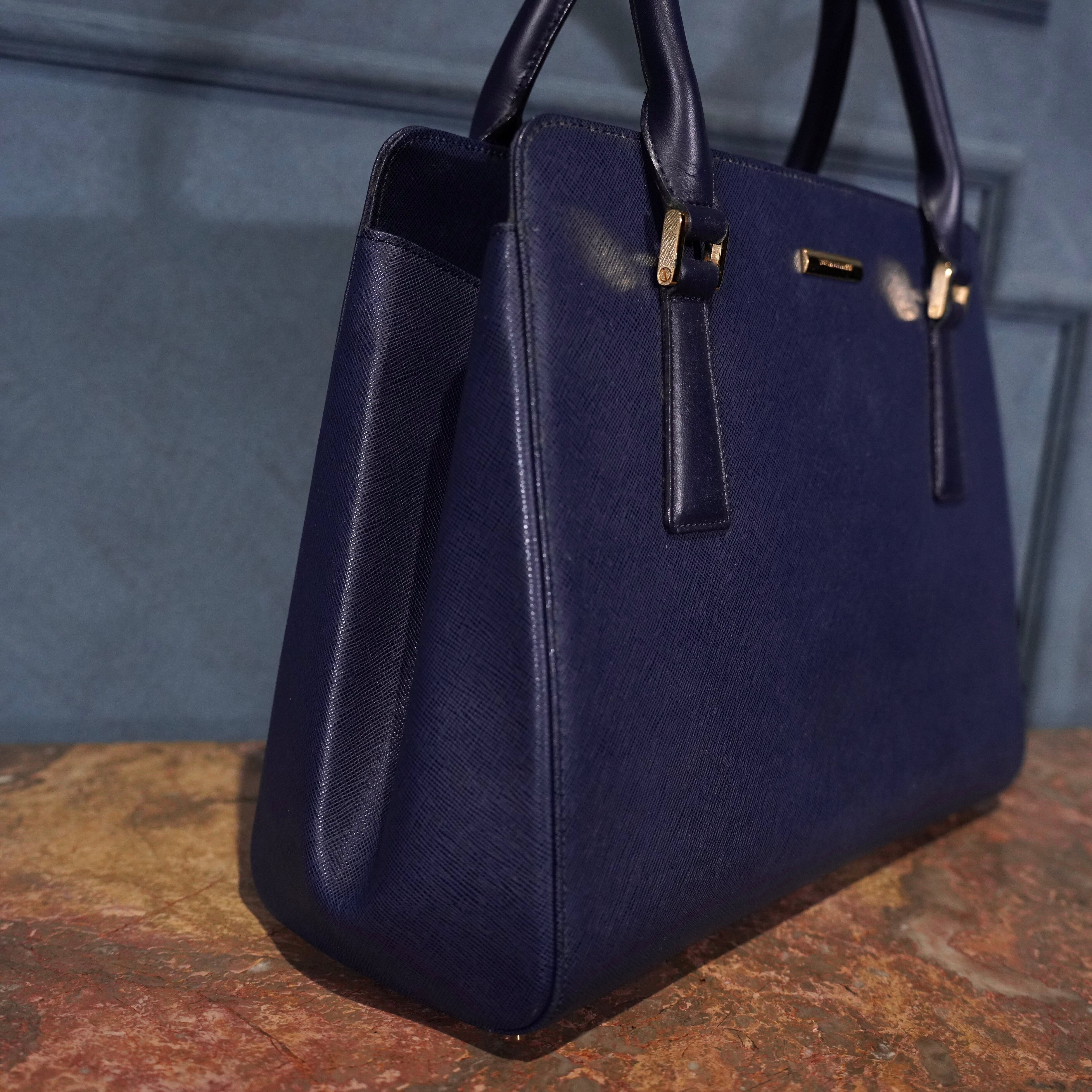 BURBERRY LOGO DESIGN LEATHER HAND BAG/バーバリーロゴデザインレザー