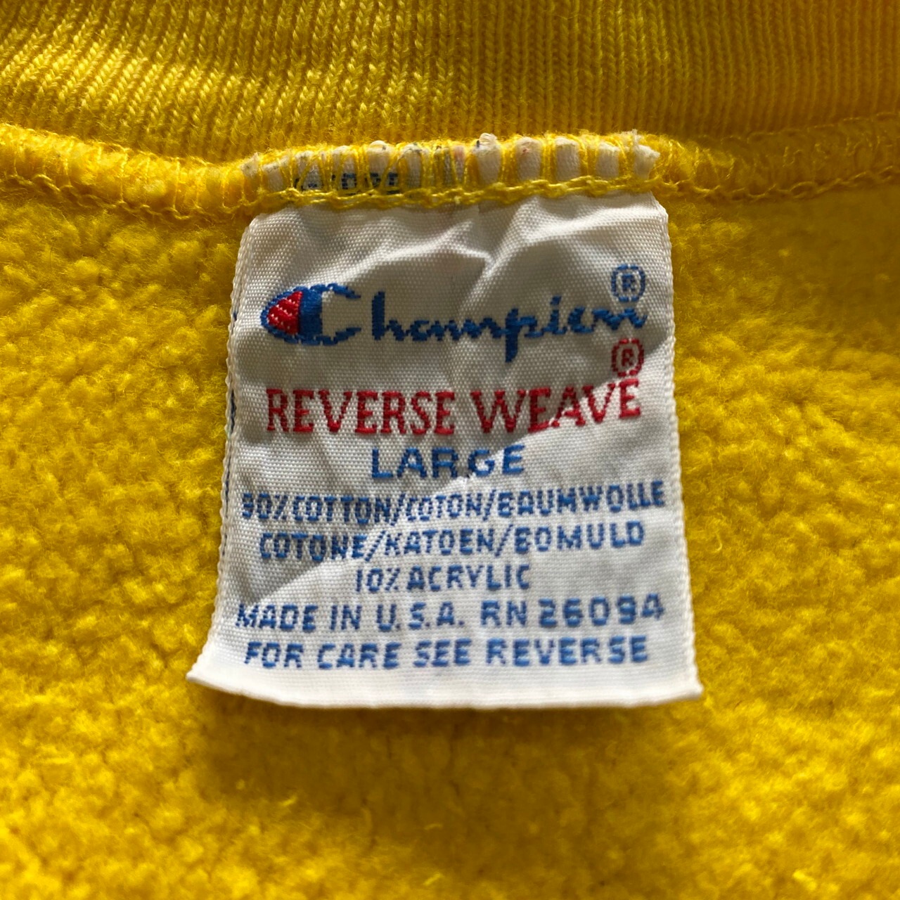 90年代 チャンピオン 刺繍タグ リバースウィーブ メンズL 古着 USA製 