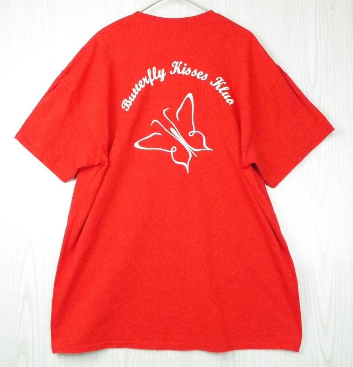 XLサイズ｜00's GILDAN ギルダン Butterfly Kisses Klub 蝶 バタフライ 両面プリント 100コットン 半袖