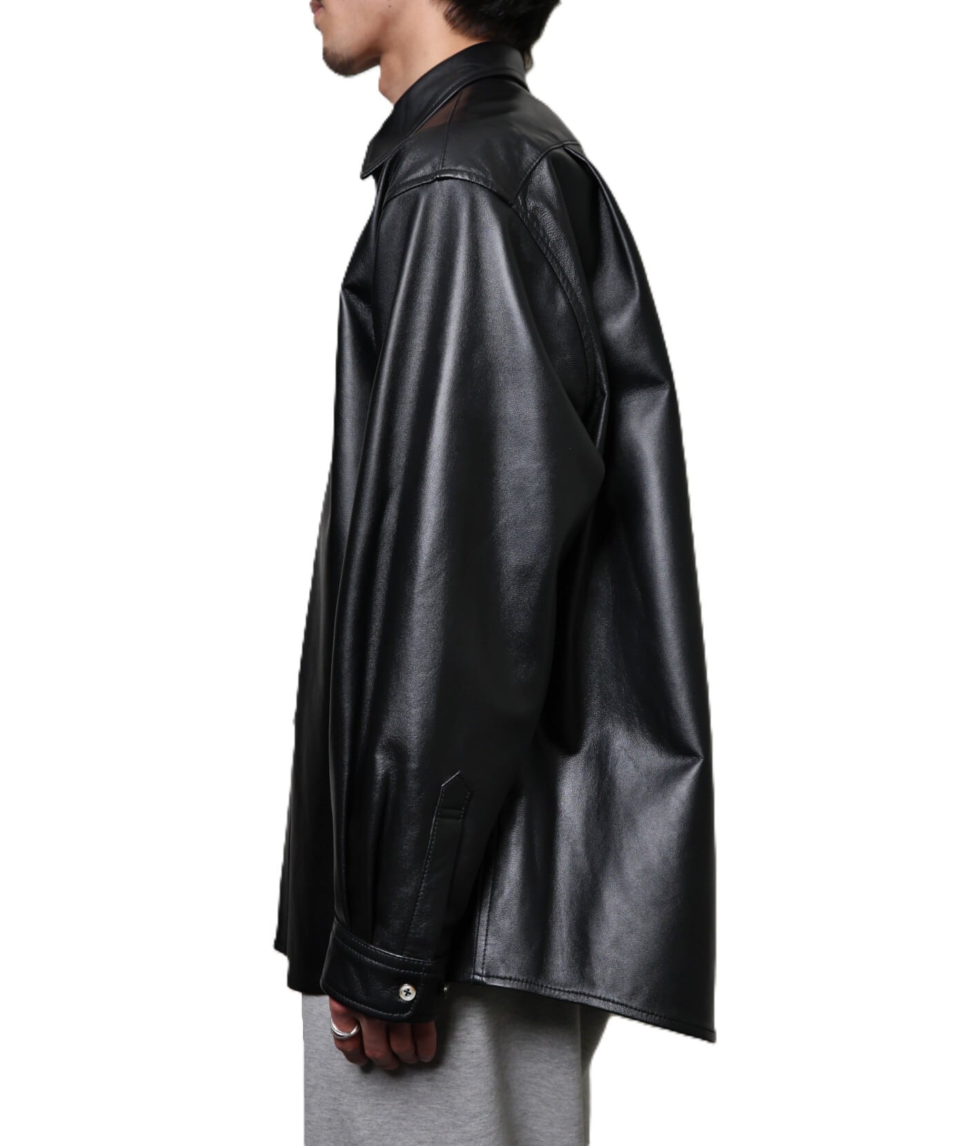 UNIVERSAL PRODUCTS. / 261-60406 LEATHER SHIRTS JACKET (BLACK