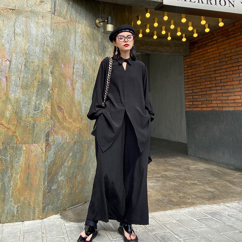 スタイルシャツ パンツ セット ツーピース ロング 大きめサイズ ラブタオタオダレンハウス22570172262