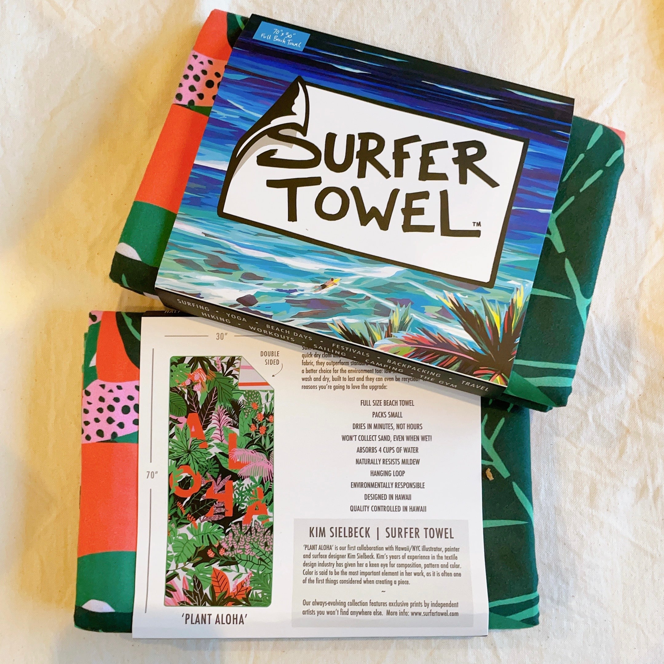 ビーチタオル ビーチマット / SURFER TOWEL HAWAII Kim Sielbeck