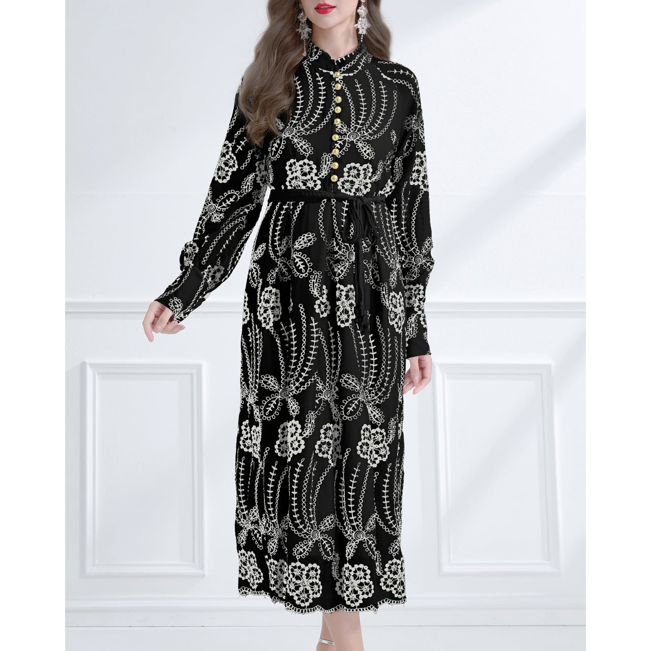 オーナメントリボンワンピース L2021