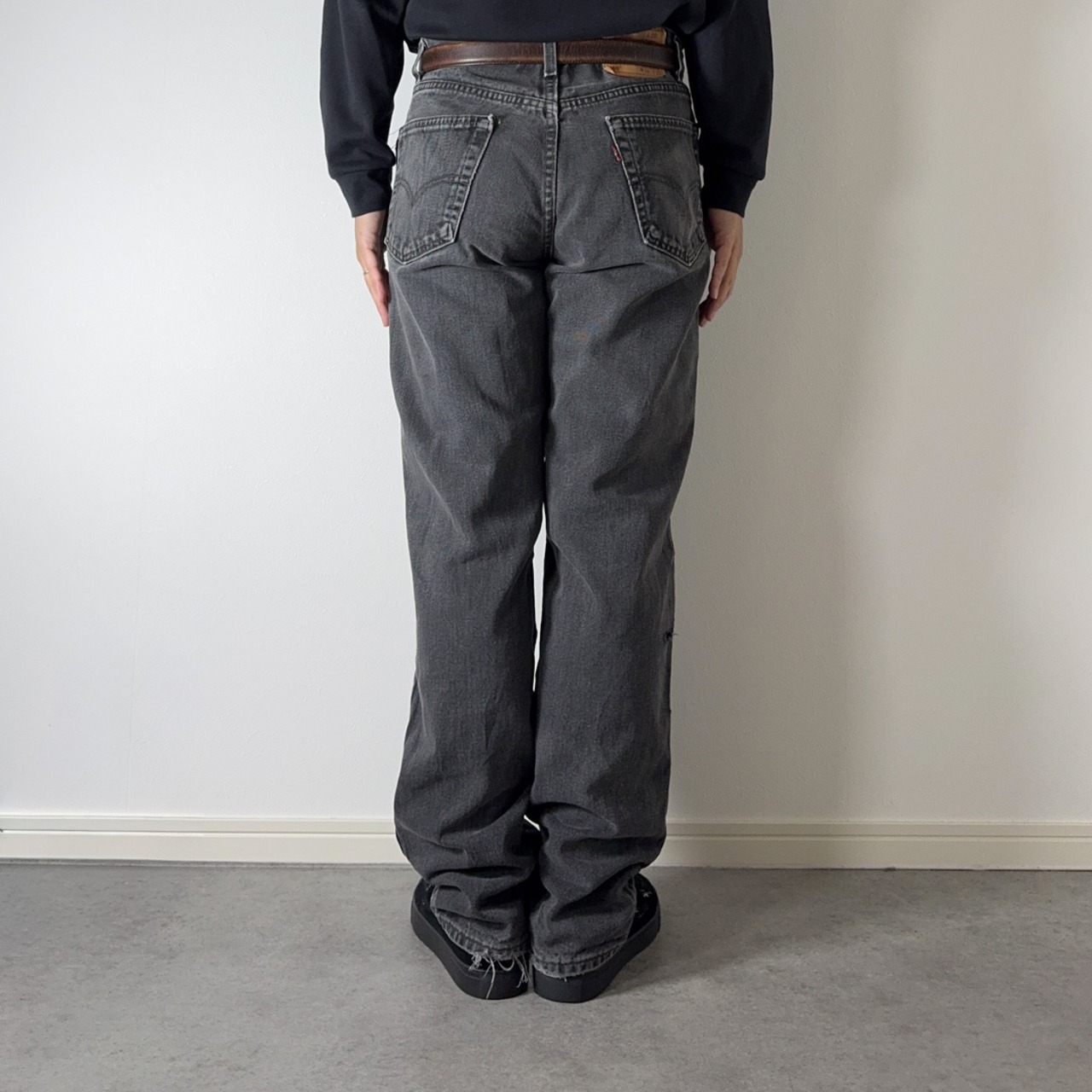 00s Levi's 550 black "made in USA" W33L31相当 古着 - 18