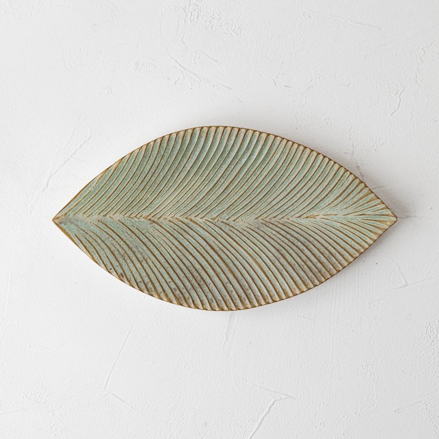 【増田 哲士】1.リーフ皿／大（青）