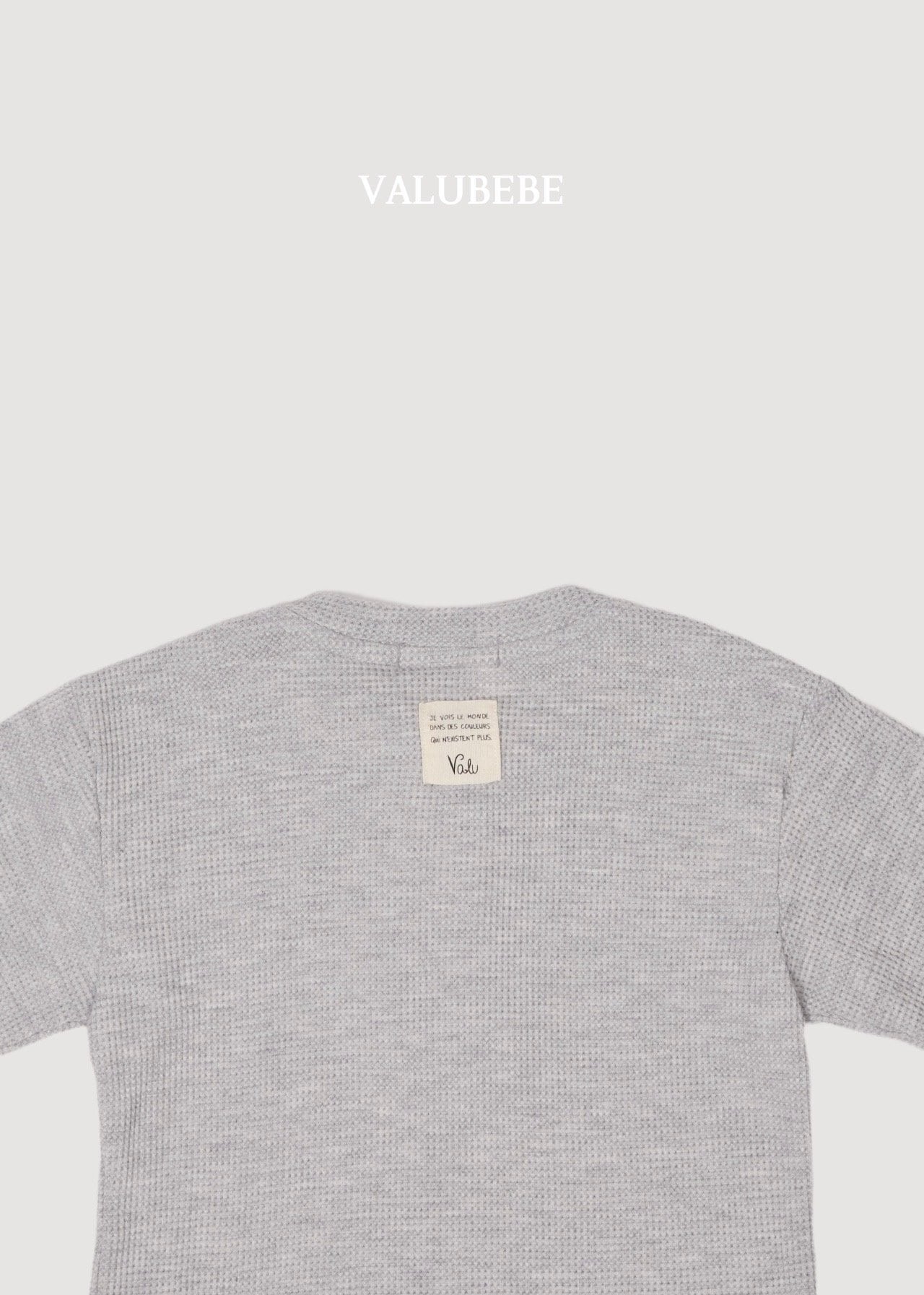 送料無料【予約】/ ミニワッフルボタンTシャツ / valubebe
