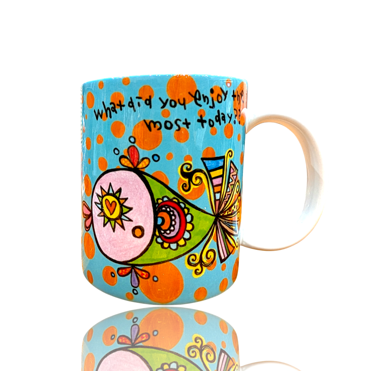 pipi陶器マグカップ 今日一番何が楽しかった?