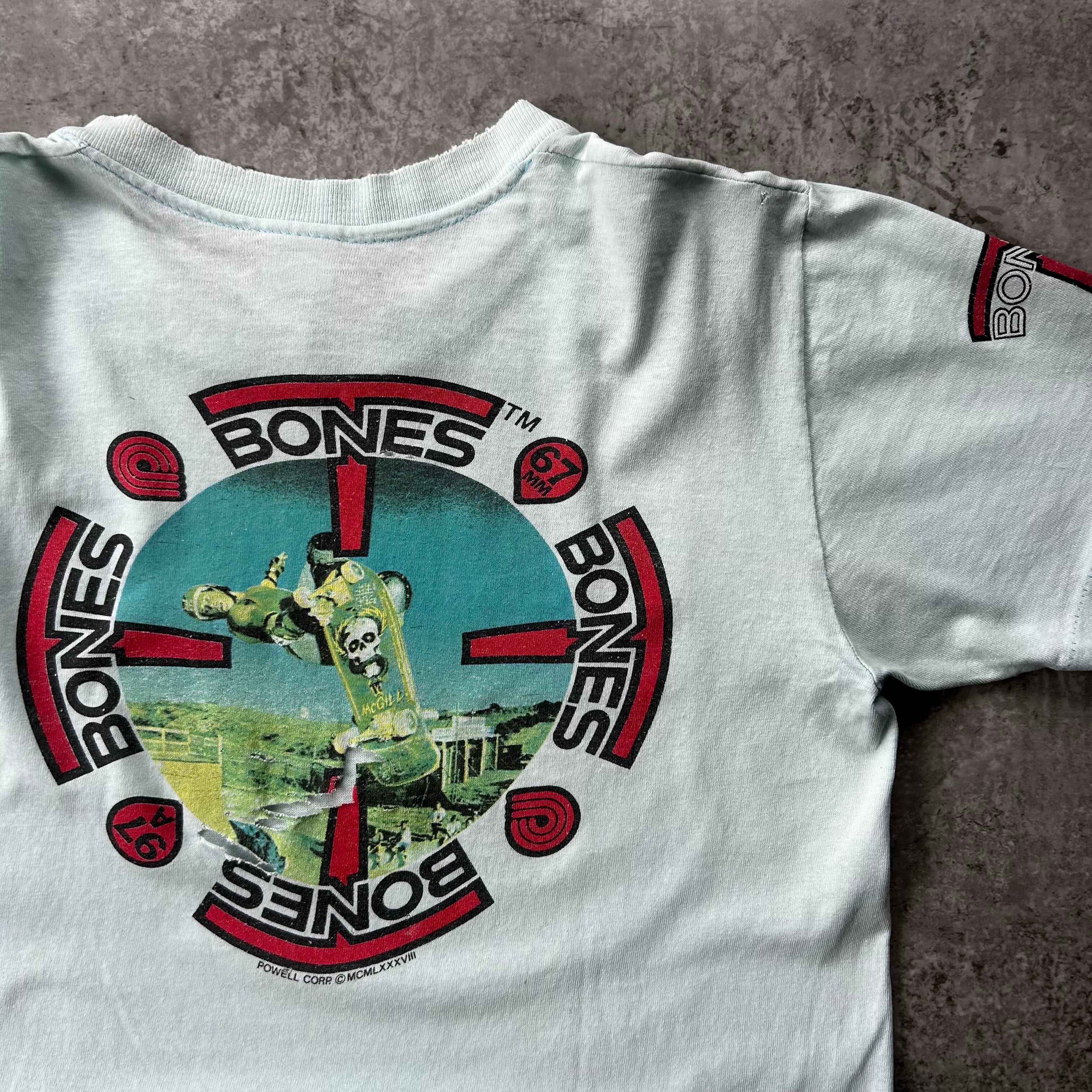 80s90s パウエルペラルタ tシャツ USA製 マイクマクギル ライトブルー