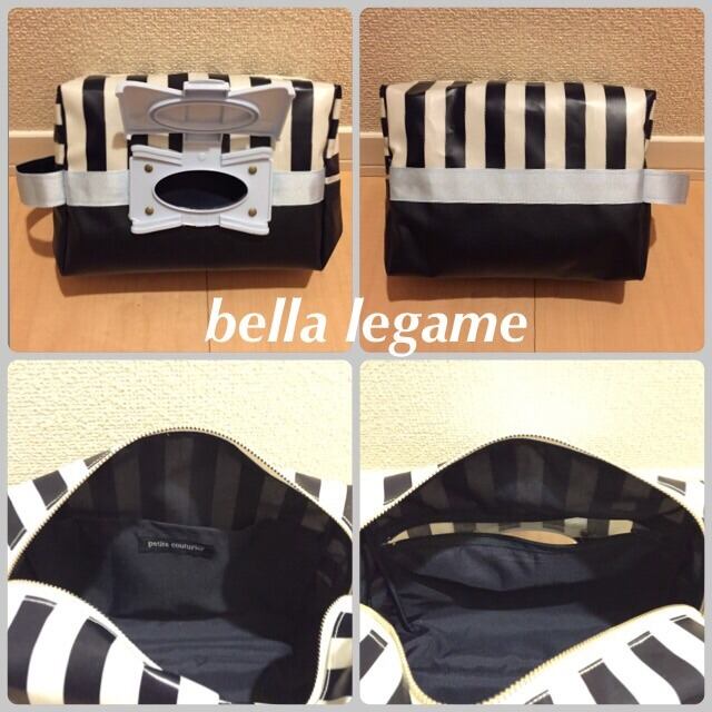 楽チン♡ おむつ兼おしりふきポーチ ストライプ | bella legame 楽チン♡ おむつ兼おしりふきポーチ ストライプ | bella legame
