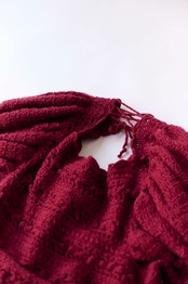 Crochet rose sweater