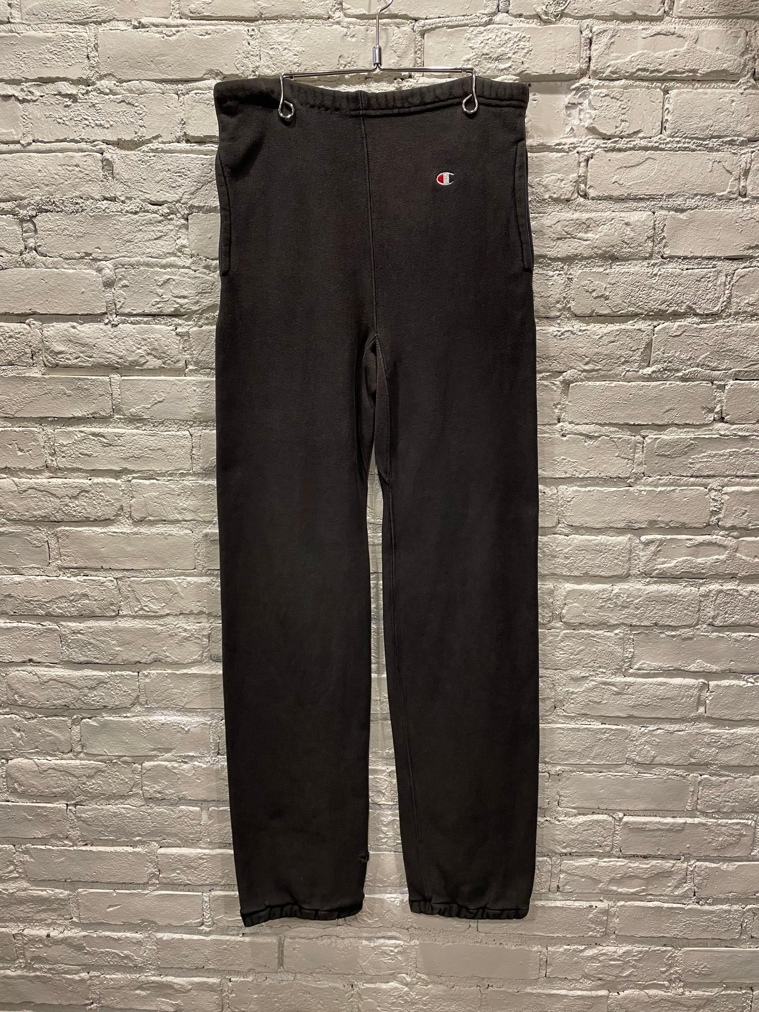 80年代 champion リバースウィーブ スウェットパンツ 黒 | Used 