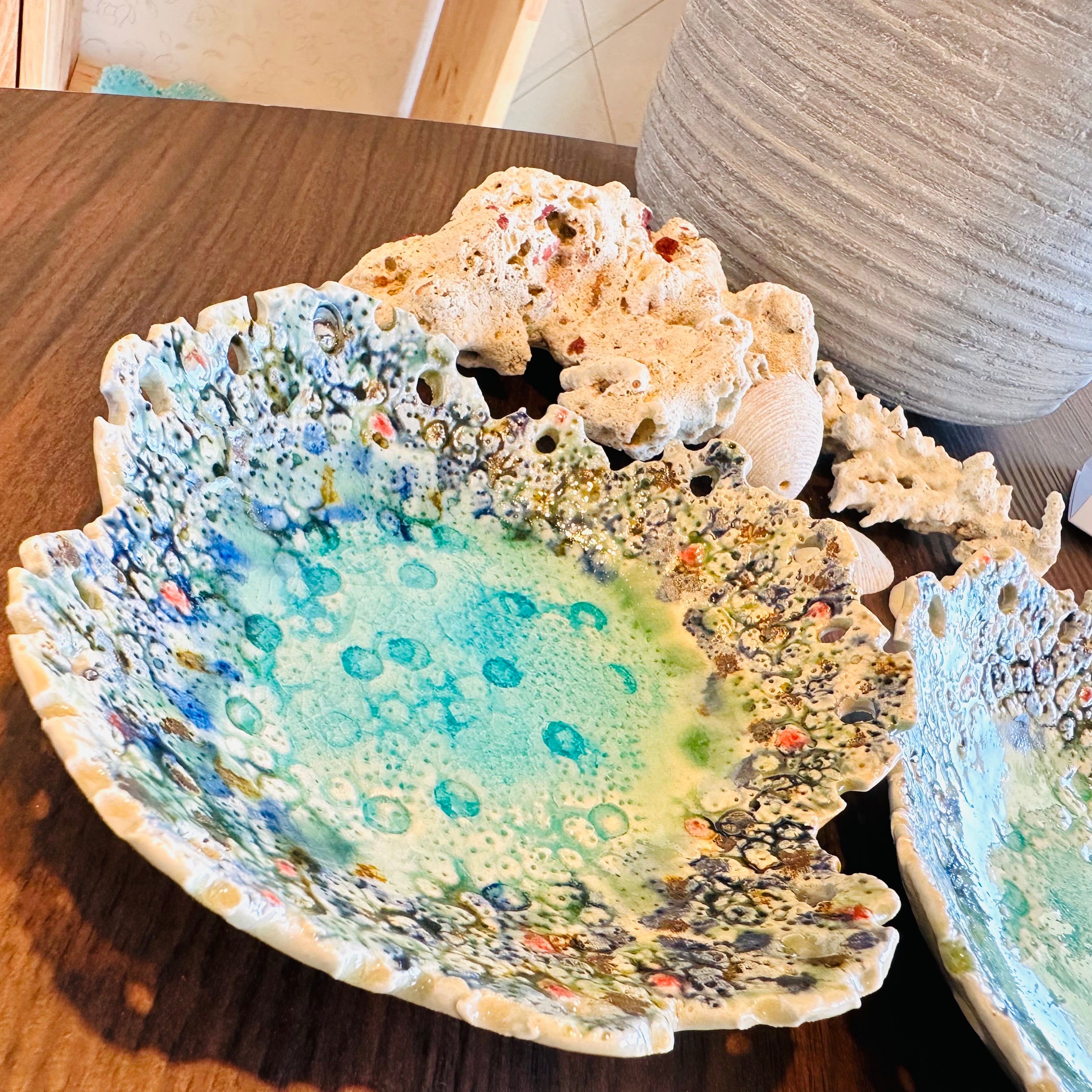 蛍窯 珊瑚プレート皿 ver.2 | B-Blue