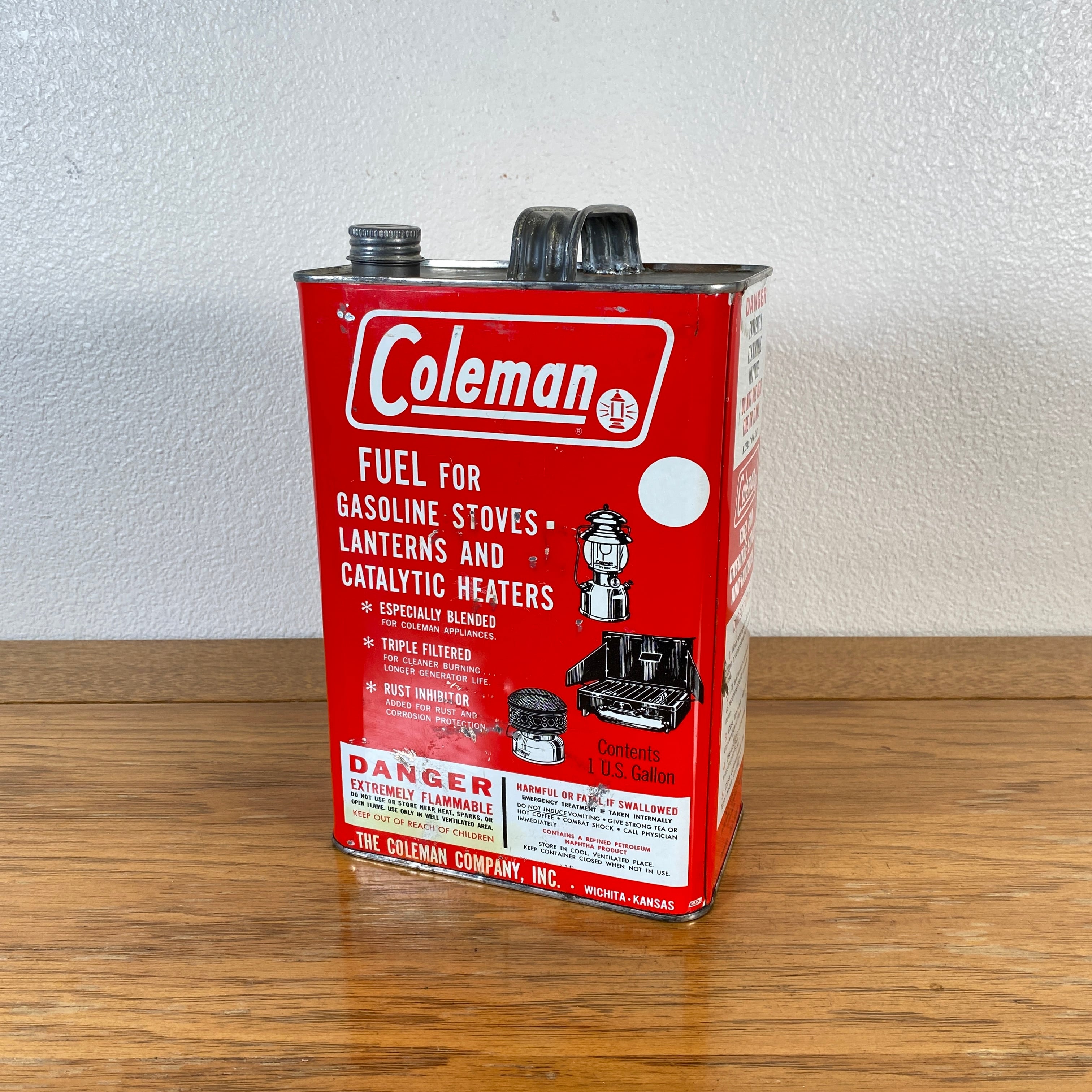 #1123【1960年代】ビンテージ コールマン オイル缶 ホワイトガソリン用 1ガロン