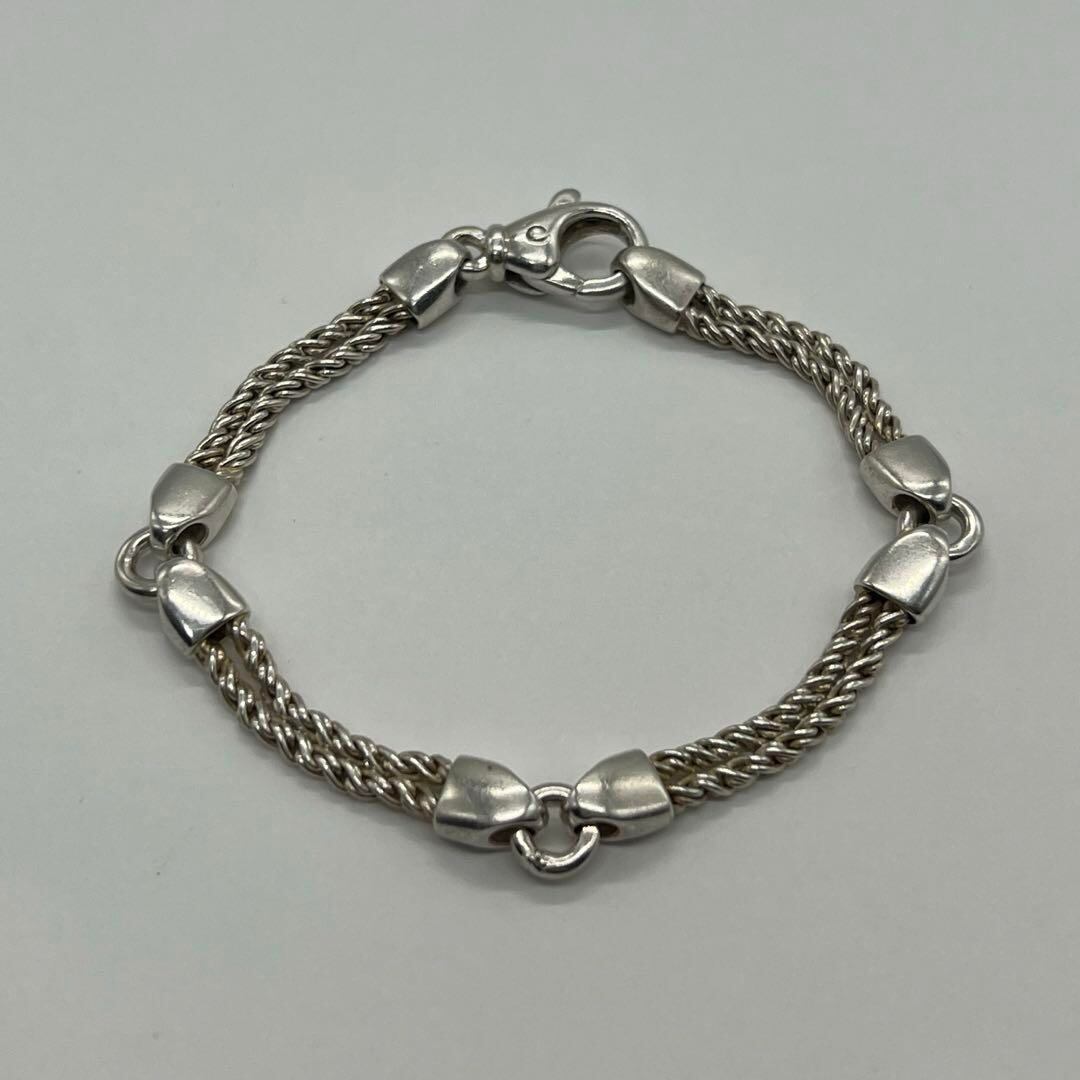 ティファニー TIFFANY&CO ダブルロープ ブレスレット SV925 希少