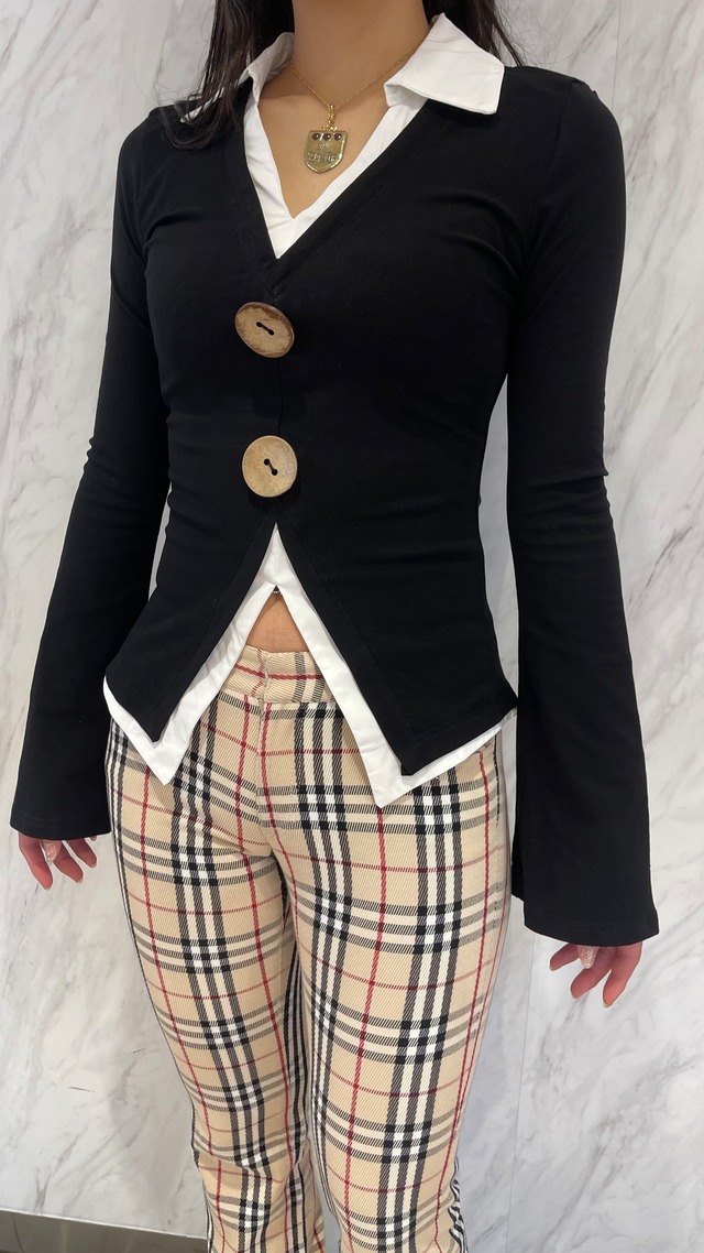 FRENCH BIG BUTTON TOPS