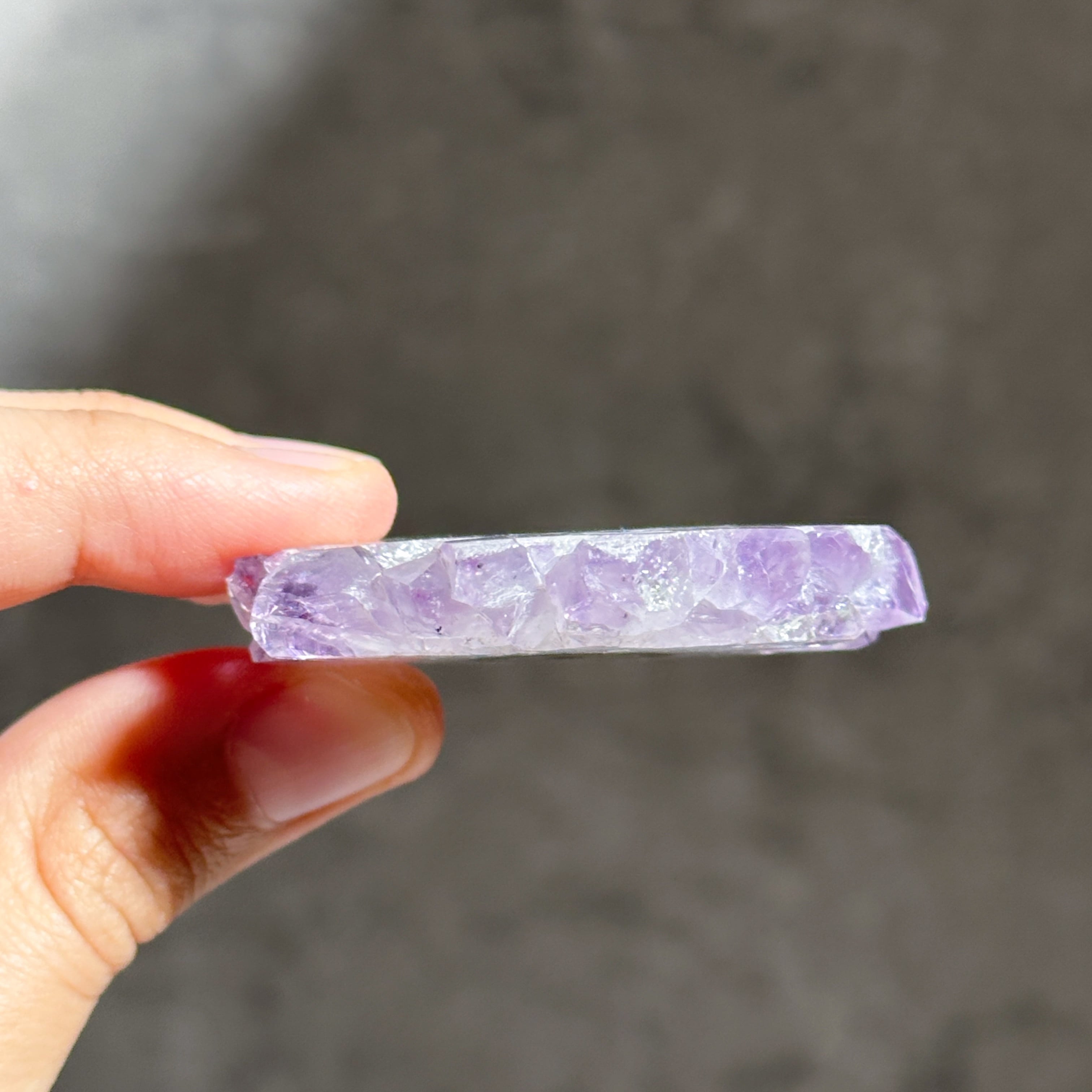 フラワーアメジスト スライス74◇ Flower Amethyst ◇天然石・鉱物