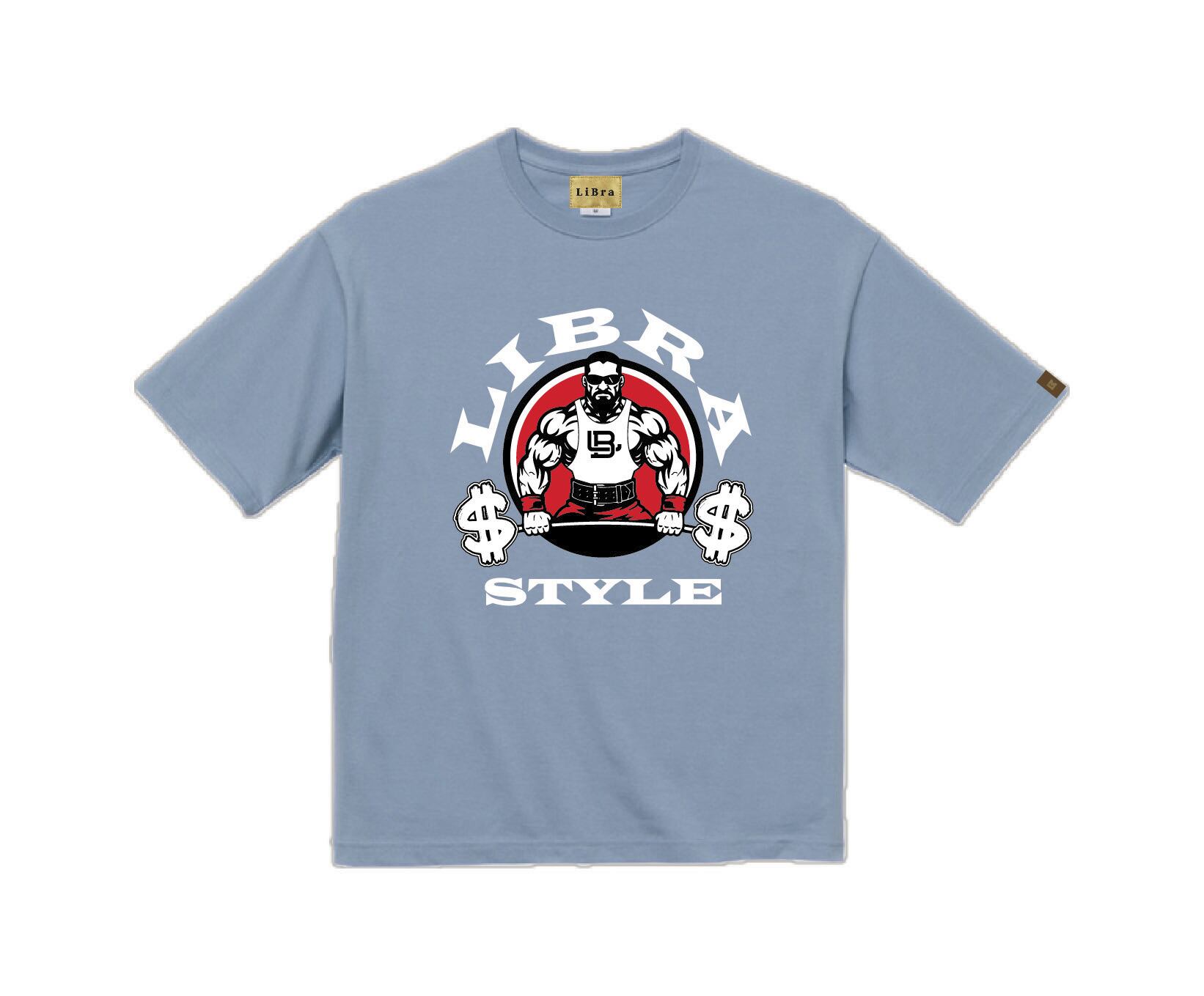 LIBRA Muscle Oversize T-shirts 【Acid Blue】LB-25