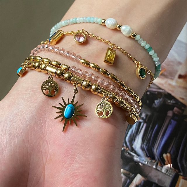 CHAIレトロな彩色ビーズブレスレット 6s