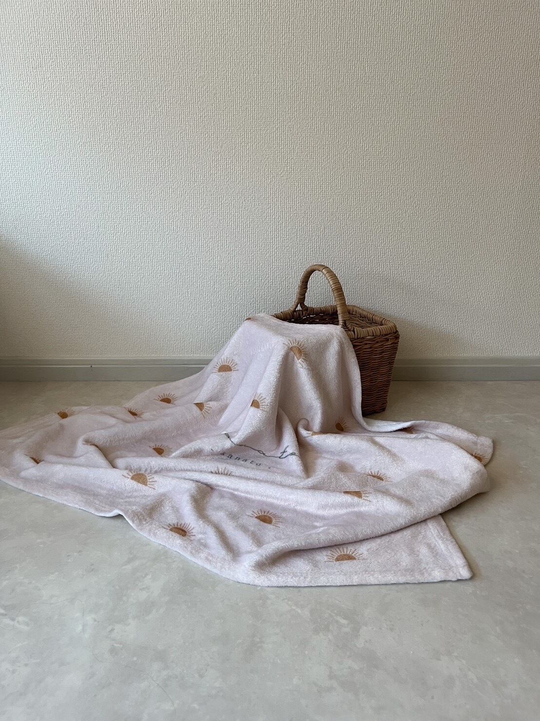 やわふわ 名入れ ブランケット（sun) 出産祝い ギフト | irodoriworks