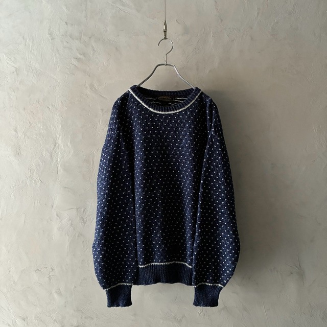 -Eddie Bauer- 80's Birdseye Cotton Knit