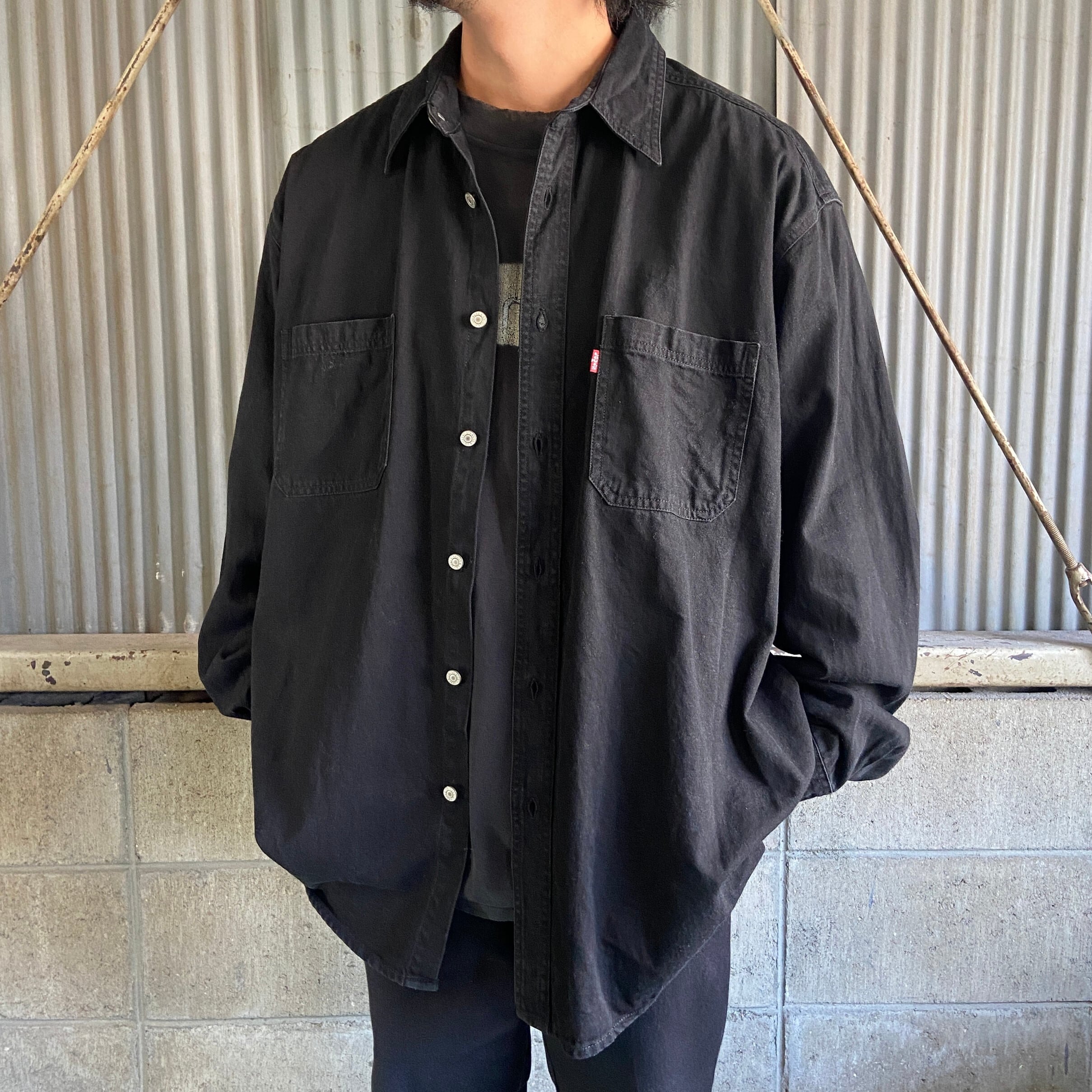 Levi's リーバイス 長袖 ブラックデニムシャツ メンズXL 古着 黒【長袖シャツ】 | cave 古着屋【公式】古着通販サイト