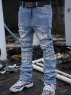 スリムフィットフレアストレッチデニム