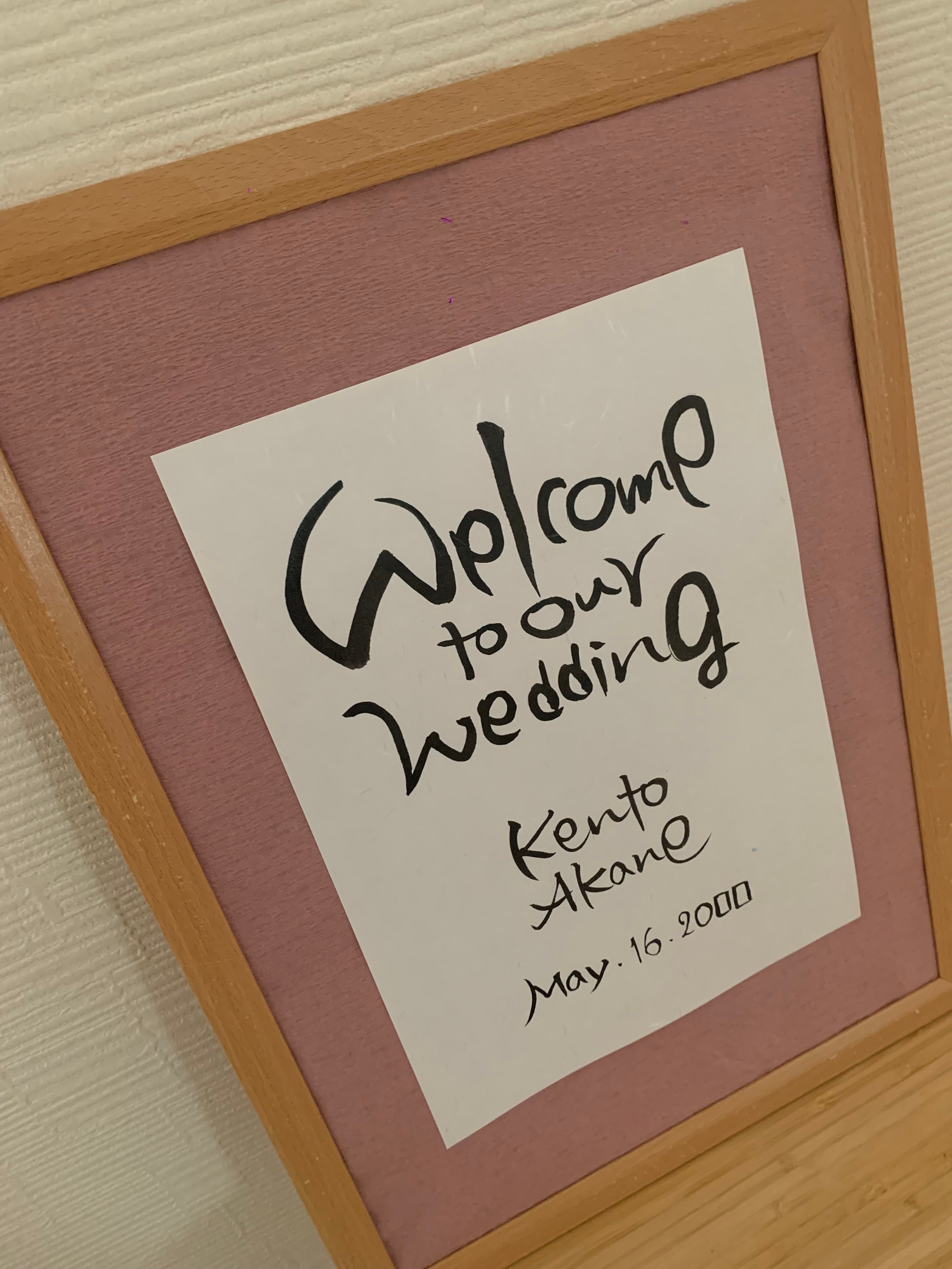 ウェルカムボード【手書き】【カリグラフィー】 おしゃれ 上品