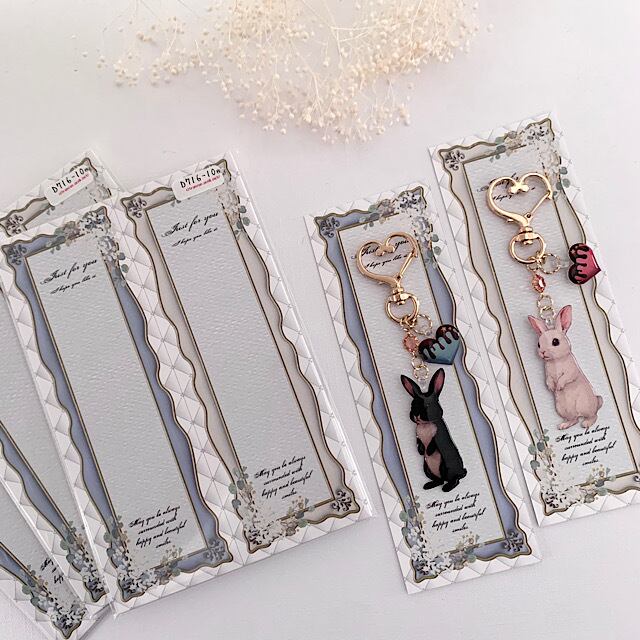 アクセサリー台紙【はがき縦1/2☆10枚入(20枚分）】[D-716]ぷっくり