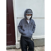VINTAGE ストリート スプレー加工 ジップパーカー T1863