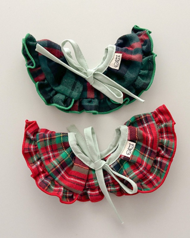 即納 クリスマスチェック起毛生地ケープ  / 2colors【韓国ブランドDALDANG】